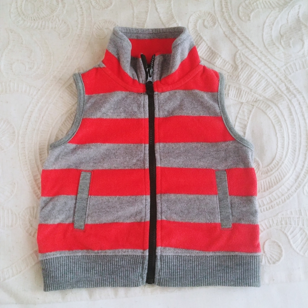 Striped Fleece Vest 12mos